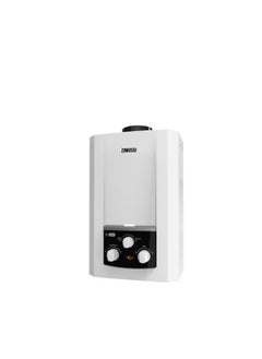 اشتري Zanussi gas Water heater, 6 liters, white - 3 heaters, digital - with chimney - with adapter - natural gas -  945105568 في مصر