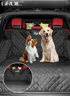 Buy Dog Trunk Cargo Liner Waterproof Pet Car SUV Seat Cover with Sides,Oxford Car Back Seat Cover with Bumper Flap Protector,Large Size Universal Fit Trunk Mat in UAE