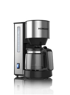 Buy Coffee Maker,Coffee Machine Up To 6 Cup Coffee Maker for Drip Coffee and Americano 750W 40 Min Auto Shut Off, Reusable Filter, Anti Drip Feature, Warming Plate and Easy to Clean Black/Silver in Saudi Arabia