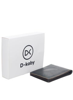 Buy D-Kaby bi-fold genuine cowhide leather wallet, caliber 1.6 mm, olive green color, size 11.5 * 9.5 cm in Egypt