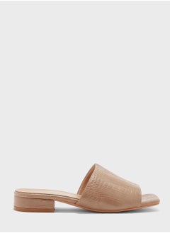 Buy Square Toe Croc Effect Mule Sandal in Saudi Arabia