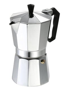 Buy 3 Cup Aluminum Espresso Percolator Coffee Stovetop Maker Mocha Pot, Silver in UAE