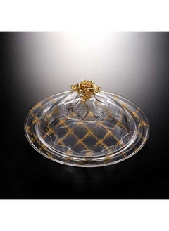 اشتري Acrylic Round Serving Set 47.5 cm Golden Design في الامارات