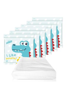 Buy 6 Pack Disposable Bath Towels, White Soft Bath Bath Wipes, Portable and Breathable Thick Bath Cloths, for Travel Hotel Business Trip, Shower Bath Big Towels Body Towel for Hiking (55" x 28") in Saudi Arabia