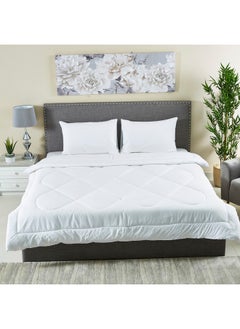 Buy Ballina 3-Piece Solid Cotton Super King Comforter Set 240 x 240 cm in UAE