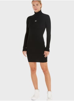 Buy Turtle Neck Knitted Dress in UAE