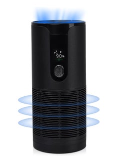 اشتري Mini Air Purifier for Car,Silent Rechargeable Portable Air Purifier with Display Screen,Air Purifier with HEPA Filter,for Car,Home and Office(Black) في السعودية