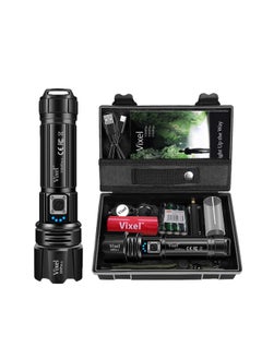 Buy VIXEL VXHP70.2 Super Bright Rechargeable Tactical Flashlight for Outdoor Camping Hiking Exploration and Emergency (5000 mA Battery Included) in UAE