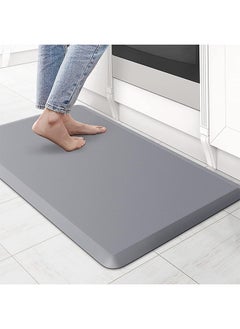 اشتري Kitchen Floor Mat,Anti-Fatigue Floor Mat,Waterproof and Non-slip Material,Ergonomic Foam Standing Mat for Kitchen/Laundry/Home/Office(Gray,44x70cm) في السعودية