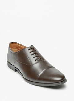 Buy Men Solid Lace-Up Oxford Shoes in UAE