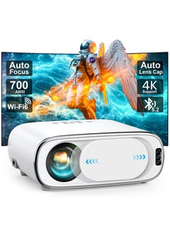 Buy Projector 4K with WiFi 6 and Bluetooth Upgrade 400 ANSI Native 1080P Portable Outdoor Projector, Auto 6D Keystone, Zoom, Home LED Movie for Outdoor and Home Use in UAE