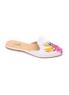 اشتري Canvas Japanese Flower Pattern Mules - Multi Color في مصر