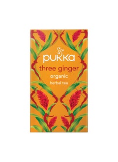 Buy Three Ginger Organic Herbal Tea 20 Teabags in UAE