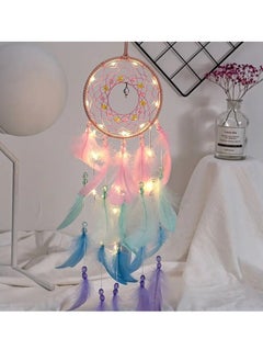 اشتري True Feather Dream Catcher Lights Up Creative Dreamcatcher, Girls Practical Special Birthday Gifts Home Decoration في السعودية