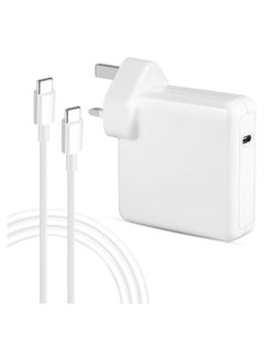 اشتري 140W USB-C Power Adapter for MacBook/MacBook Air/iPad Pro - for MacBook Pro 16/15/ 14/13 Inch 2022/2021/2020/2019/2018, Included 1.8M USB C to C Cable (White) في الامارات