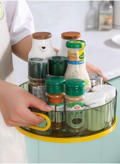 Buy Various colors white and green Large Capacity Storage Tray 360 Degree Rotatable Carousel in UAE