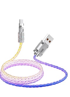 Buy Light Up Phone Charger Cord, 6A RGB Colorful Gradual USB A to Type C Charger Cable, Compatible with Samsung Galaxy S23 S22 S21 S20 S10 S9 Note 20, LG V30 V20 G6 G7(1m) in Saudi Arabia