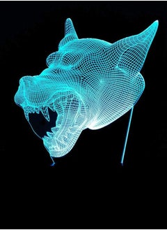 Buy Animal Shape Werewolf Head 3D Light Colorful Touch LED Visual Multicolor Night Light Gift USB Powered Gradient Small Table Lamp in UAE