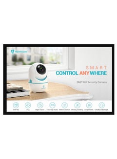 Buy HeimVision 2K Smart Indoor Wi Fi Camera FHD 1080 Motorized Pan And Tilt 360° Visual Coverage Smart Night Vision With Smart IR Sleep Mode Motion Detection Smart Tracking 2way Talk Micro SD Slot in UAE