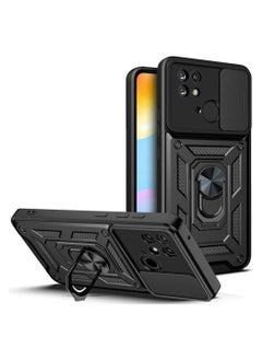 اشتري Phone Cover for Xiaomi Redmi 10C with Slide Camera Cover Military Grade Drop Protective Phone Case with Magnetic Car Mount Holder في السعودية