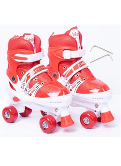 Buy Kids Unisex Adjustable Four Wheel Roller Skating Shoes With Stopper Making it Easier for kids to Balance in UAE