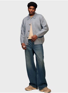 Buy Mid Wash Straight Fit Jeans in Saudi Arabia