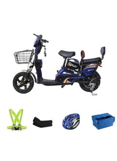 Buy Electric Grocery Bike 14 size Tyre with Freebies Blue in UAE