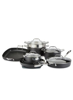 Buy 13-Piece Essentials Hard Anodized Nonstick Cookware Set in UAE