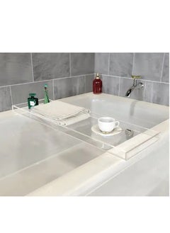 Buy Durable Clear Acrylic Towel Tray,Bathtub Caddy in Saudi Arabia