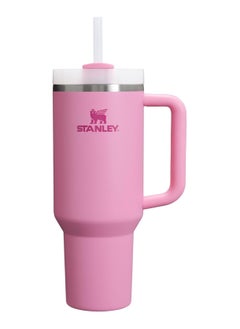 اشتري كوب Stanley Quencher H2.0 بمقبض وقشة سعة 40 أونصة | غطاء ثلاثي الاتجاهات | متوافق مع حامل الأكواب للسفر | كوب معزول من الفولاذ المقاوم للصدأ | خالٍ من مادة BPA | زهرة الفاوانيا في مصر