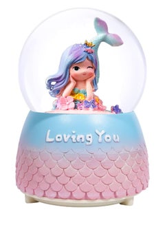 Buy Snow Globe 3.14 Inch Snowglobes with 7 Musics for Girls Room Decor Collection Mermaid Gifts for Girls Age 6 to 12 Years Old Birthday Gifts for Girls in Saudi Arabia