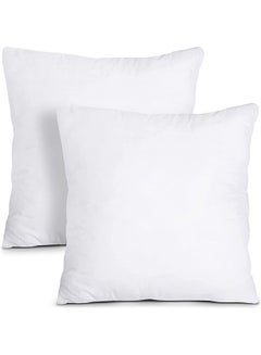 Buy Maestro Cushion Filler 144 TC Cotton Outer Fabric, 450 grams with Microfiber filling, Size: 50 x 50, White in UAE