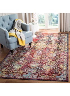 Buy Crystal Collection Accent Rug 3' X 5' Navy & Orange Oriental Distressed Design Nonshedding & Easy Care Ideal For High Traffic Areas In Entryway Living Room Bedroom (Crs505F) in UAE