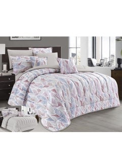 Buy 8-Piece Comforter Set Two-Sided Microfiber Double King Size 240x260 in Saudi Arabia