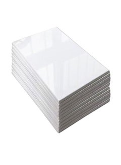 Buy 10 Piece Pre-stretched Blank Canvas Board 20x30 cm Cotton 280gsm White in UAE