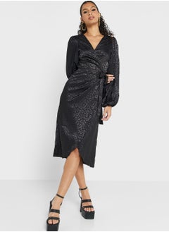 Buy Jacquard Wrap Dress in UAE