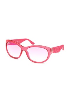 اشتري Women's Mirrored Oval Shape Plastic Sunglasses GU0013172U60 - Lens Size: 60 Mm - Shiny Pink في السعودية