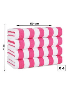 Buy Signoola 4 Kids Beach towels 50 x 100 cm Rose Stripes, 100% cotton. in Egypt