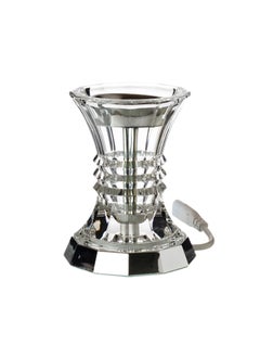 Buy Short glass electric incense burner with a silver base, made in Japan in Saudi Arabia