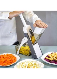 Buy Vegetable Cutter Safe Mandoline Slicer TikTok Adjustable Chopper Multi purpose Food for Kitchen in UAE