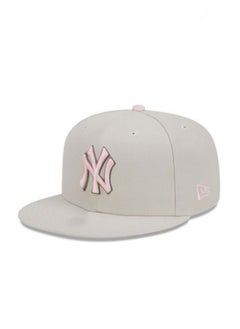 Buy NEW ERA 9Fort NEW York Yankees Baseball Hat Duck billed Hat Pointed Hat Sun Visor Hat Pure Cotton Men's and Women's Hat Baseball Outdoor Flat brim Hat Beige in UAE