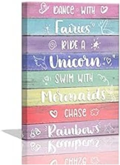 Buy Unicorn Room Decor for Girls Bedroom Rainbow Wall Art Cute Wall Decor Kids Nursery Wall Decorations Print Pink Unicorn Canvas Art Wall Pictures Baby Girl Nursery Decor Artwork for Girls Wall 16x20inch in Egypt