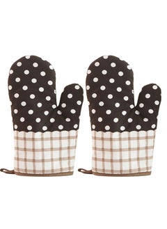 Buy Recycled Cotton Infill, Flexibility Non-Slip Kitchen Oven Gloves for Baking and Kitchen, 1 Pair in UAE