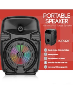 Buy Sing-E ZQS1328 Super Bass Speakers Bluetooth Super Bass 8W Bluetooth Portable RGB Light Mini Speaker 3 Inch ZQS-1328 in Egypt