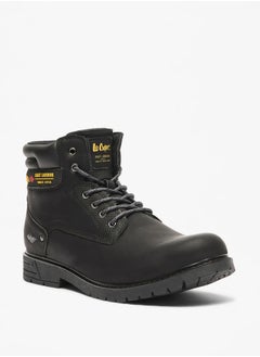 اشتري Men's Logo Detail Chukka Boots with Lace-Up Closure في السعودية