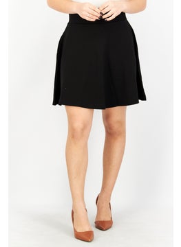 Buy Women Mini Plain Skirts, Black in Saudi Arabia