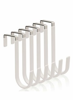 Buy Over the Door Hook, 6 Pack Sturdy Metal Hook Fitting Two Sized Doors Hangers and The Hooks for Hanging Clothes Towels Coats More in UAE