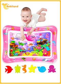 Buy Tummy time Water Play mat, Baby Water Play Mat for Kids and Toddlers Baby Toys for 3 to 24 Months, Strengthen Your Baby's Muscles (Sea Word Pink,70x50cm) in Saudi Arabia