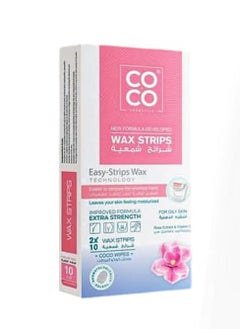 اشتري Coco Wax Hair Removal Wax Strips With Rose Extract And Vitamin C for oily skin في مصر