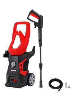 Buy Geepas High Pressure Washer 110 bar | Carbon Brush Motor, 1400 W, 7.0 L/min Maximum Flow| Includes Spray Gun with Adjustable Nozzle, 5 M Cord and Hose| Removing Dust Mud Dirt |GPW1411-240 in UAE